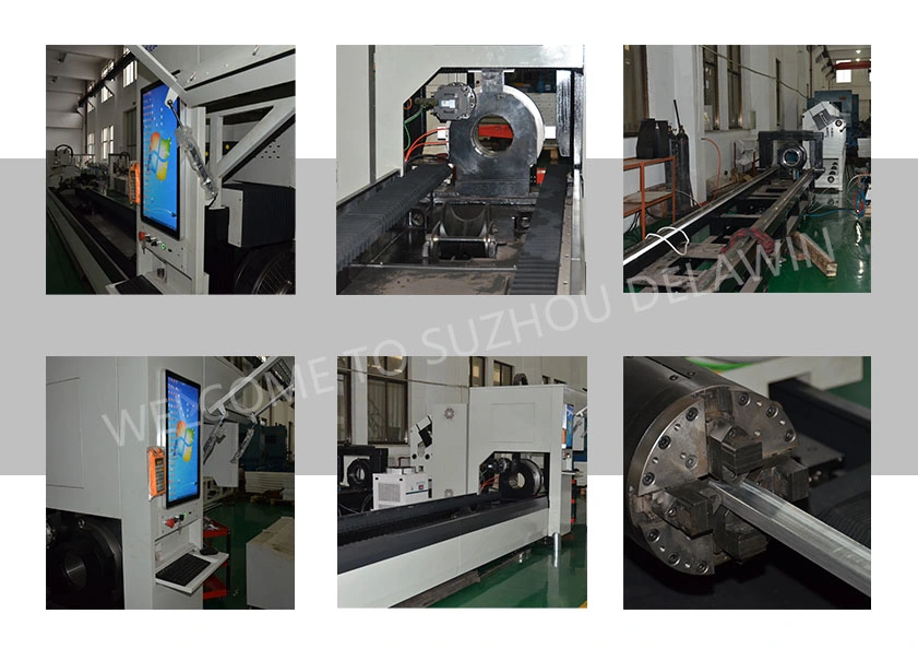 6000W CNC Fiber Tube Laser Cutting Machine for Different Cutting