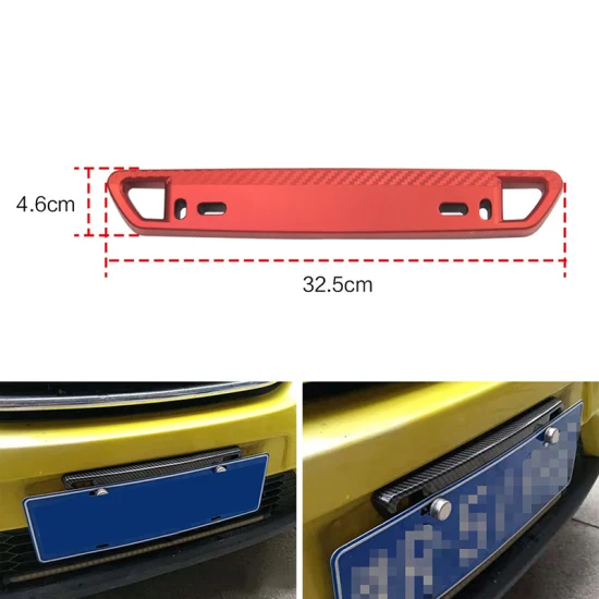 Staffa porta targa regolabile per auto da corsa in fibra di carbonio