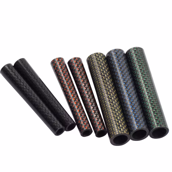 Sw Tubo in fibra di carbonio 3K con motivo colorato di alto livello personalizzato 16mm 18mm 20mm